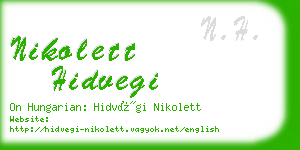 nikolett hidvegi business card